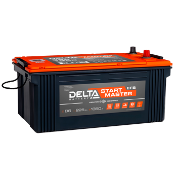 DELTA START MASTER EFB TRUCK 6СТ-225 евро.конус AKB4077