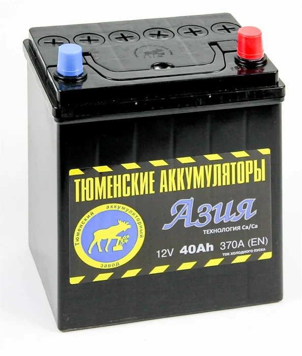 Аккумулятор Тюмень Asia 6СТ-40.0 тонкие клеммы, 370 А AKB6182