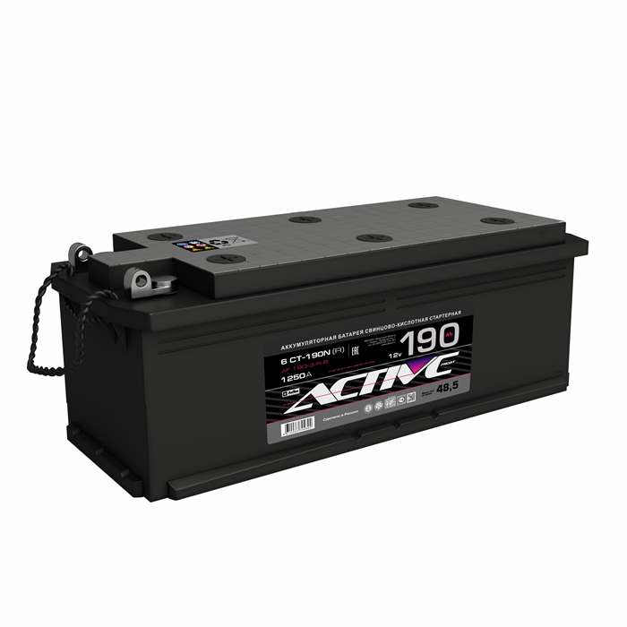 Аккумулятор ACTIVE FROST 6СТ-190 росс.конус/ Болт AKB6054