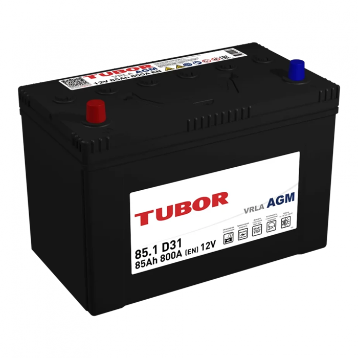 Аккумулятор TUBOR AGM 6CT-85.1 VRLA D31 AKB6250